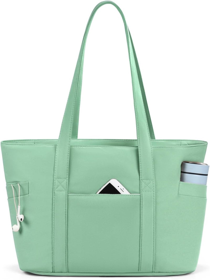 CTWWFS Tote Bag for Women, Travel Essentials Large Tote Bag with Zipper, Top Handle Handbag for Travel, Work - Image 1